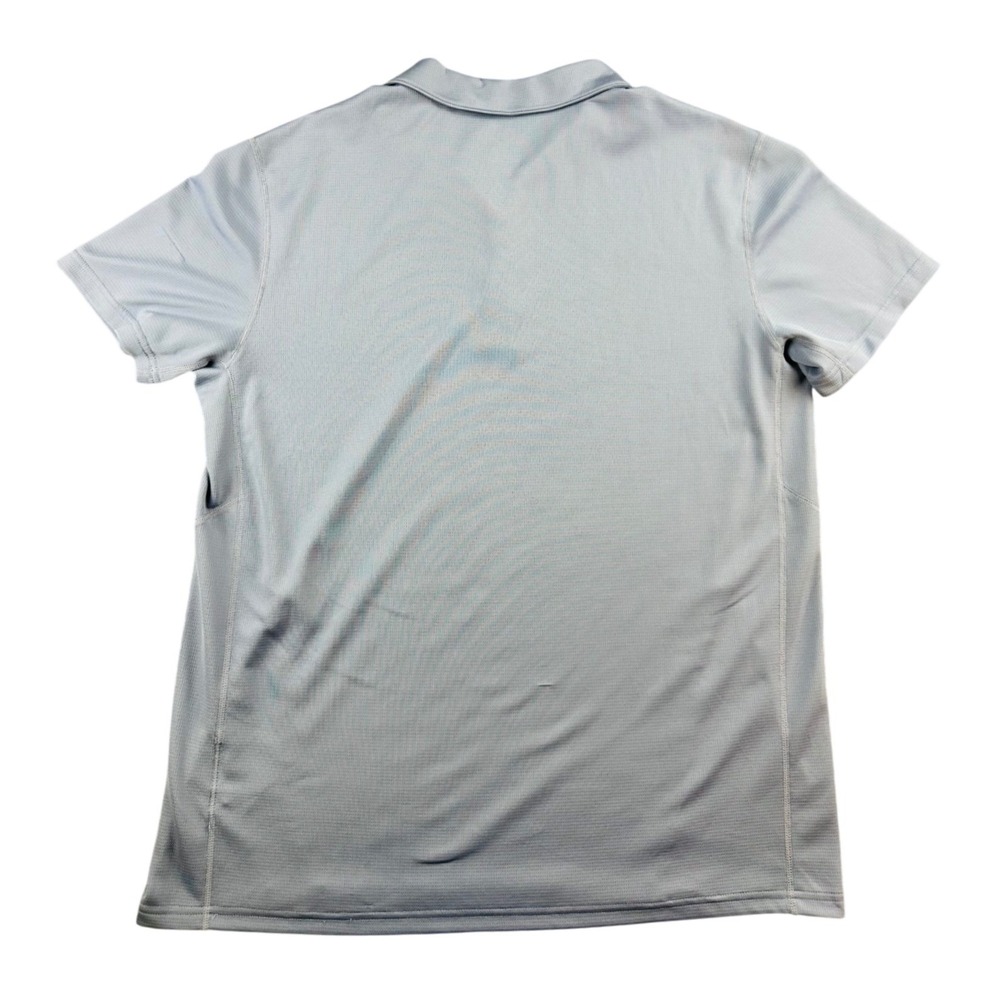 Nike Dri-Fit Polo Shirt L Blue Colorblock Athletic Short Sleeve Golf Sporty - Picture 2 of 13